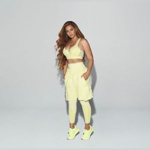 Adidas x Ivy Park - Drip 2 | Medium Support Zip Bra, Yellow Tint